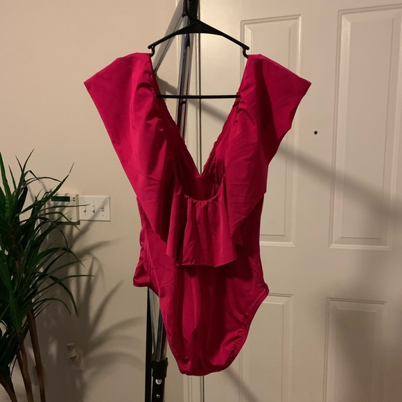 Trina Turk Hot pink swimsuit size 8 - Picture 4 of 6